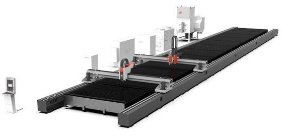 Técnica de montagem experiente e máquina de corte a laser CNC para grande área de corte