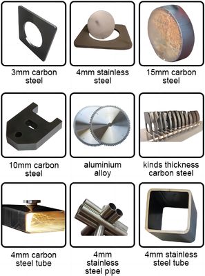 Materiais metálicos Aplicáveis Máquina de corte a laser CNC de alta velocidade e grande variedade de peças