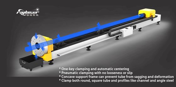Equipamento de corte de tubos a laser de fibra de guiderail da HIWIN para corte de alta precisão