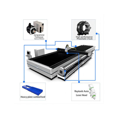 Máquina de corte de fibras de alumínio de tubos metálicos cortados a laser de baixa manutenção com cortador rotativo